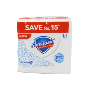 safeguard soap pure white 3pc 168g